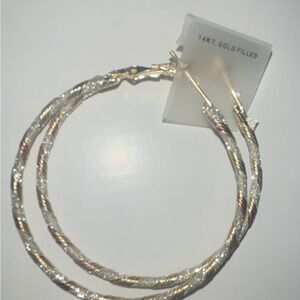 Elegant Gold and Silver Twisted Hoop Earrings